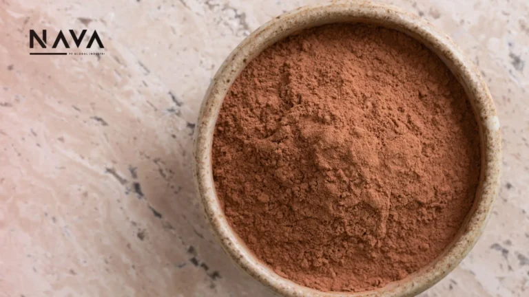 Light cocoa powder isolated close up view of rekomendasi bubuk minuman premium.