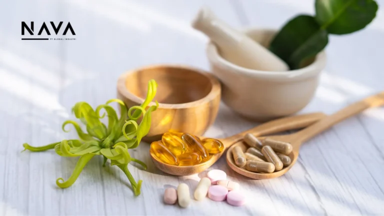 Alternative medicine herbal organic capsule with vitamin E Omega